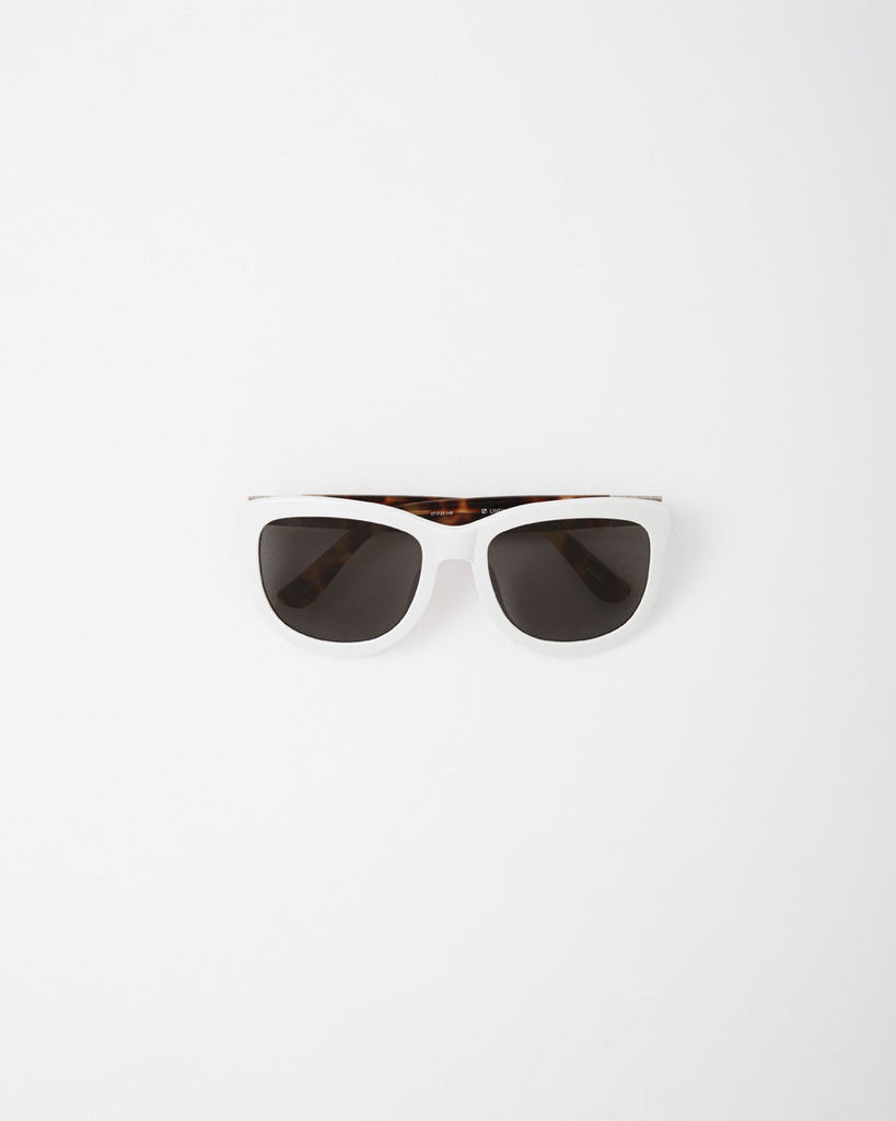 White Frame Tortoise Sunglasses