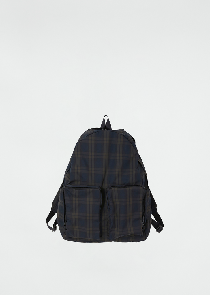 Polyester Memory Backpack — Plaid