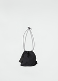 Gabardine Drawstring Bag — Black