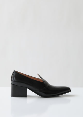 Brigitta Heeled Leather Loafers