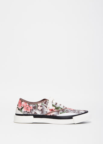 Floral Print Lace Up Sneaker