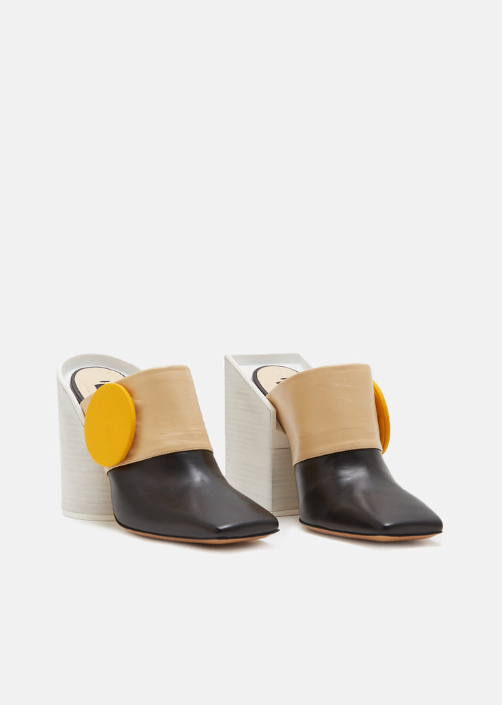 Leather Colorblocked Mule