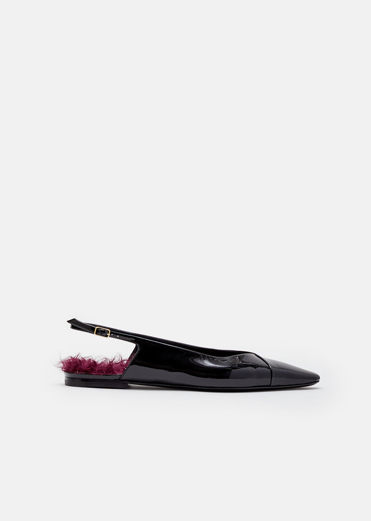 Fur Lined Pointed Toe Flats
