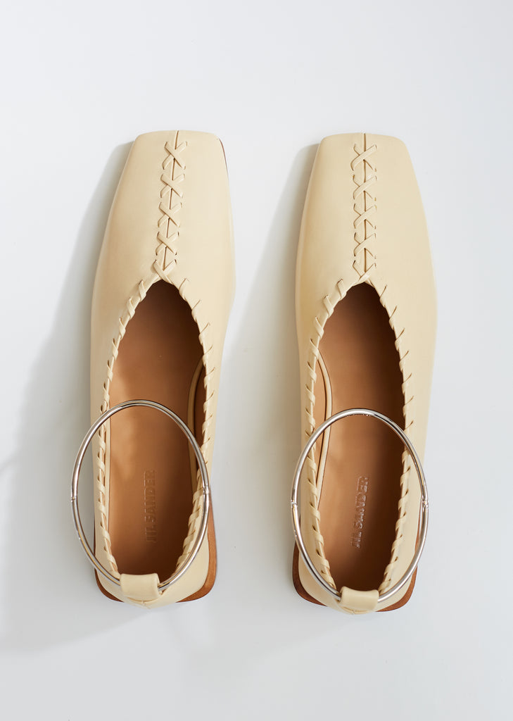 Braided Trim Flats with Removable Anklet