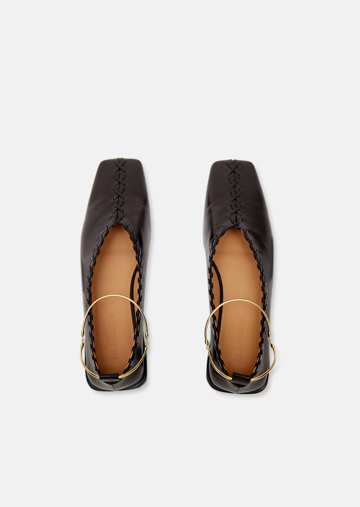 Braided Trim Flats With Removable Anklet