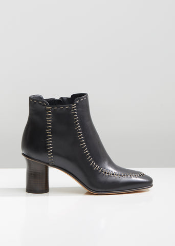 Stitch Leather Bootie