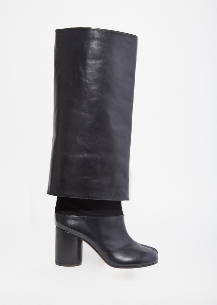Leather Foldover Tabi Boots