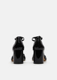 Patent Leather Tabi Sandals