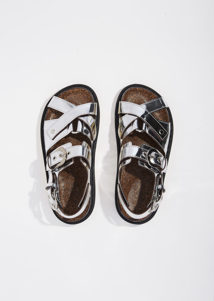 Mirror Leather Sandals