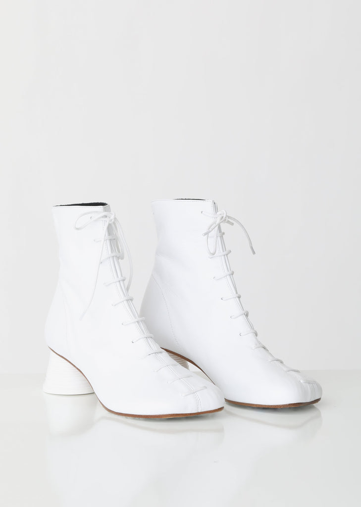 Lace Up Cup Heeled Boots