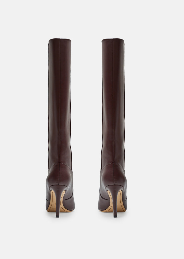 Tall Heeled Leather Boots