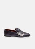Leather Buckle Loafers