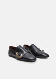Leather Buckle Loafers