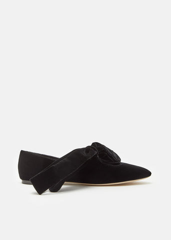 Elodie Velvet Flat Shoe