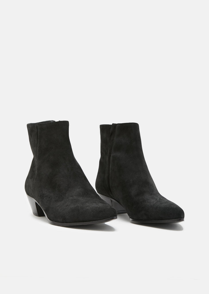 Suede Zip Ankle Boots