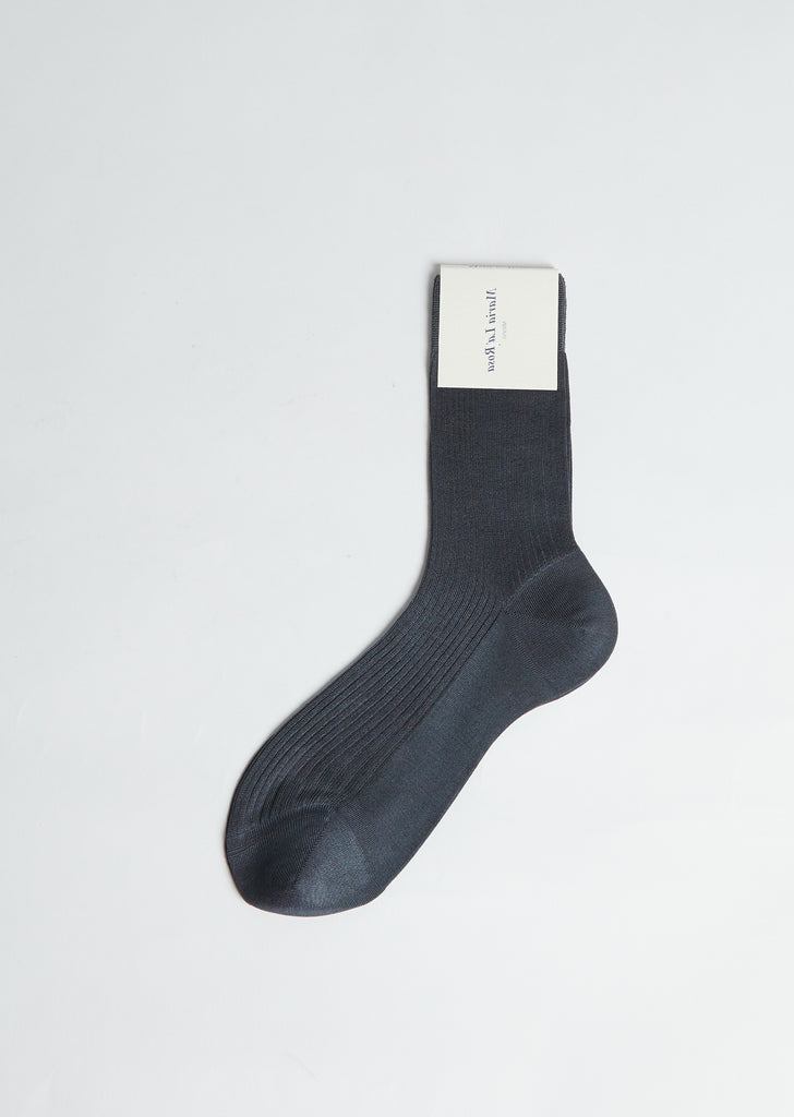 One Ribbed Socks — Ombra