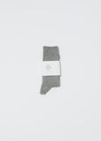 Rib Ankle Socks — Grey Melange
