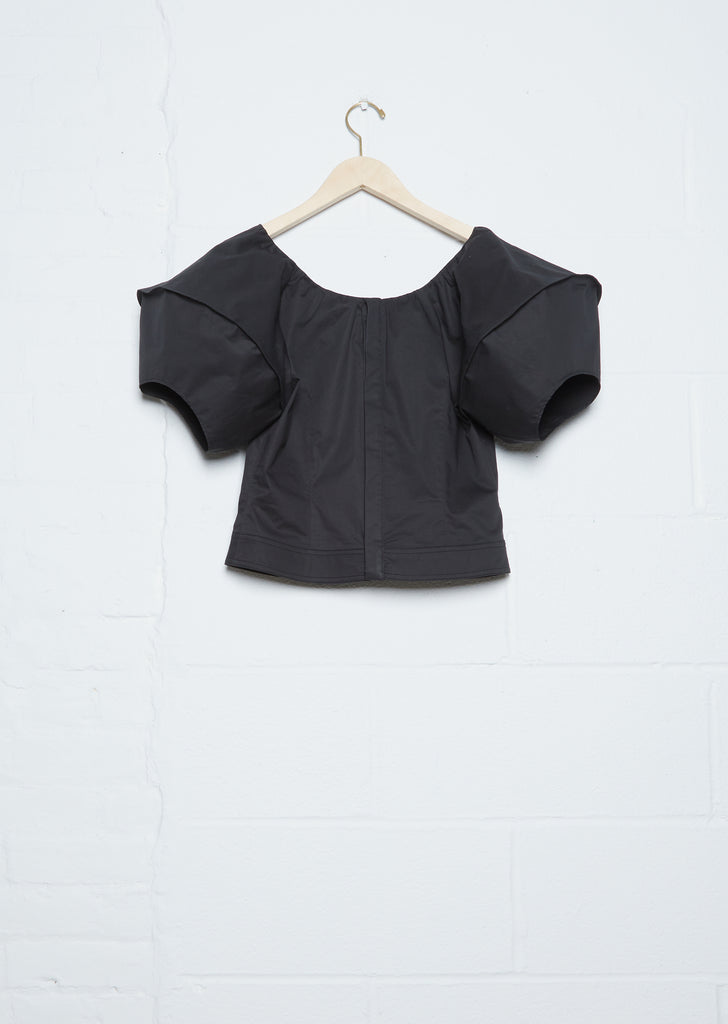 Puff Sleeve Blouse — Black