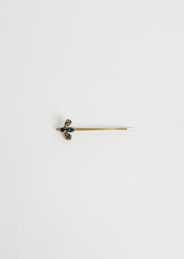Bee Hair Pin — Green Grey