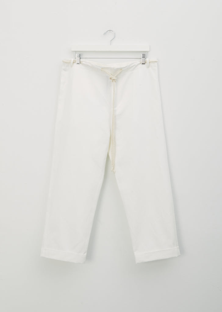 Cotton & Linen Satin Drawstring Pants