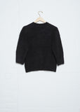 Crewneck Short Sleeve Sweater — Black