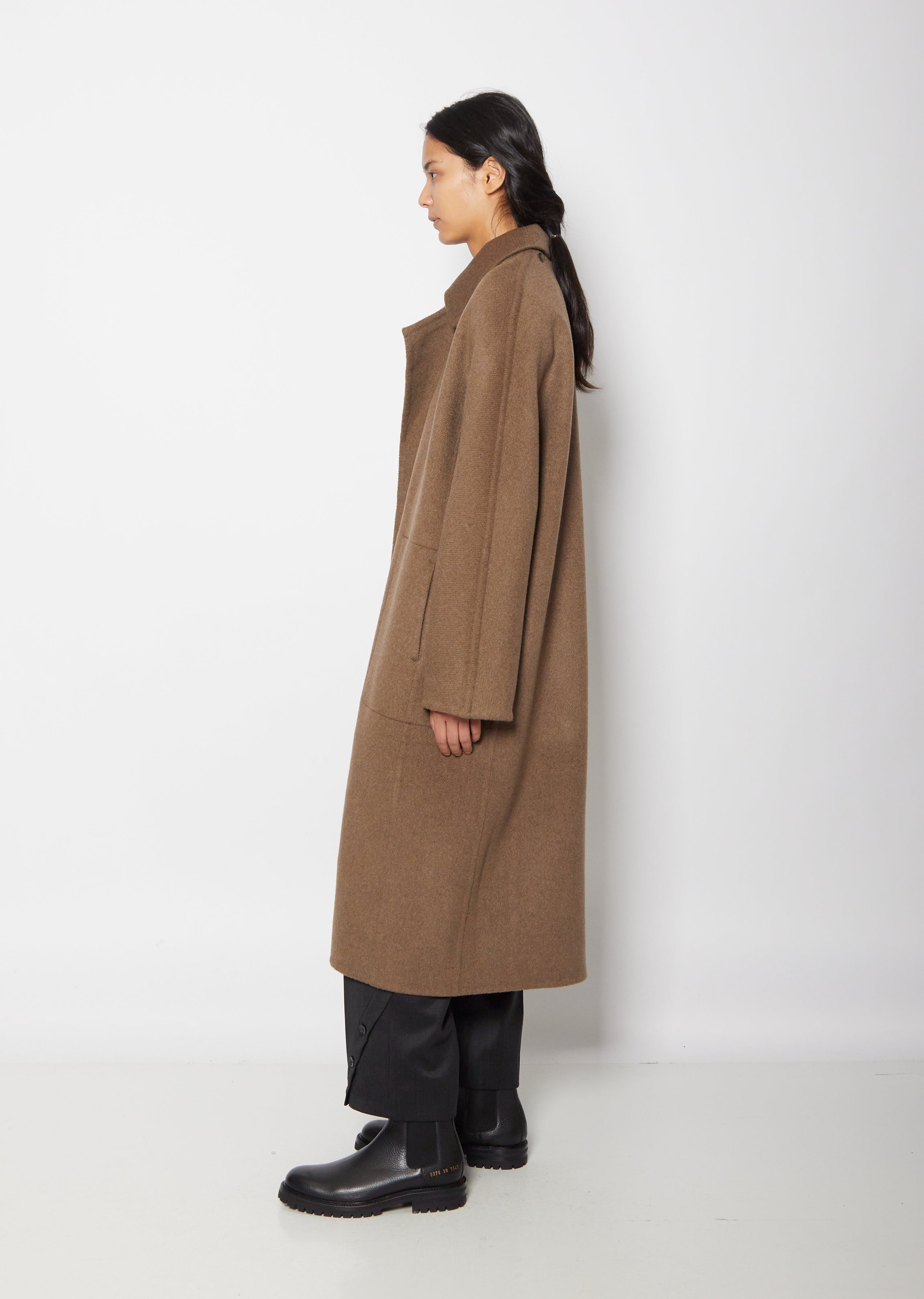 Double-Face Yak Coat — Brown – La Garçonne