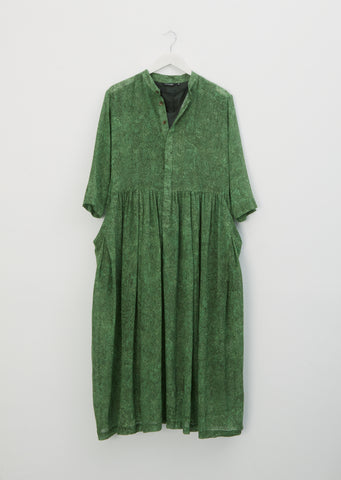 Cupro & Voile Printed Dress