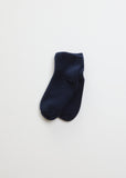 Buckle Ankle Socks — Navy