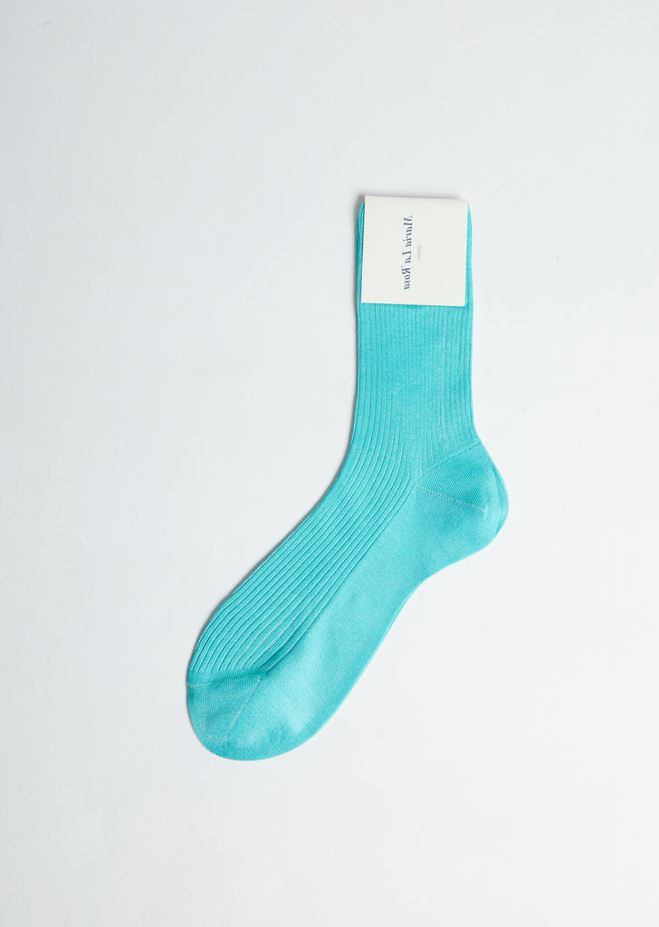 One Ribbed Socks — Tiffany