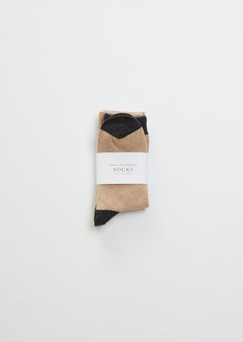 Bi-Color Socks — Cappuccino