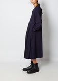 Indigo Jaquard Tuck Pullover Dress