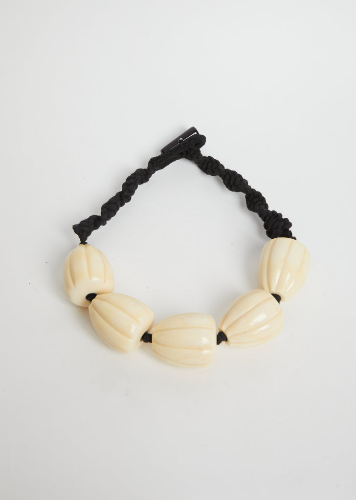 Vintage Beads Necklace — White and Black