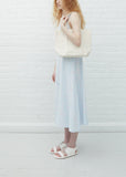 Washed Canvas 6-Pockets Tote Small — White