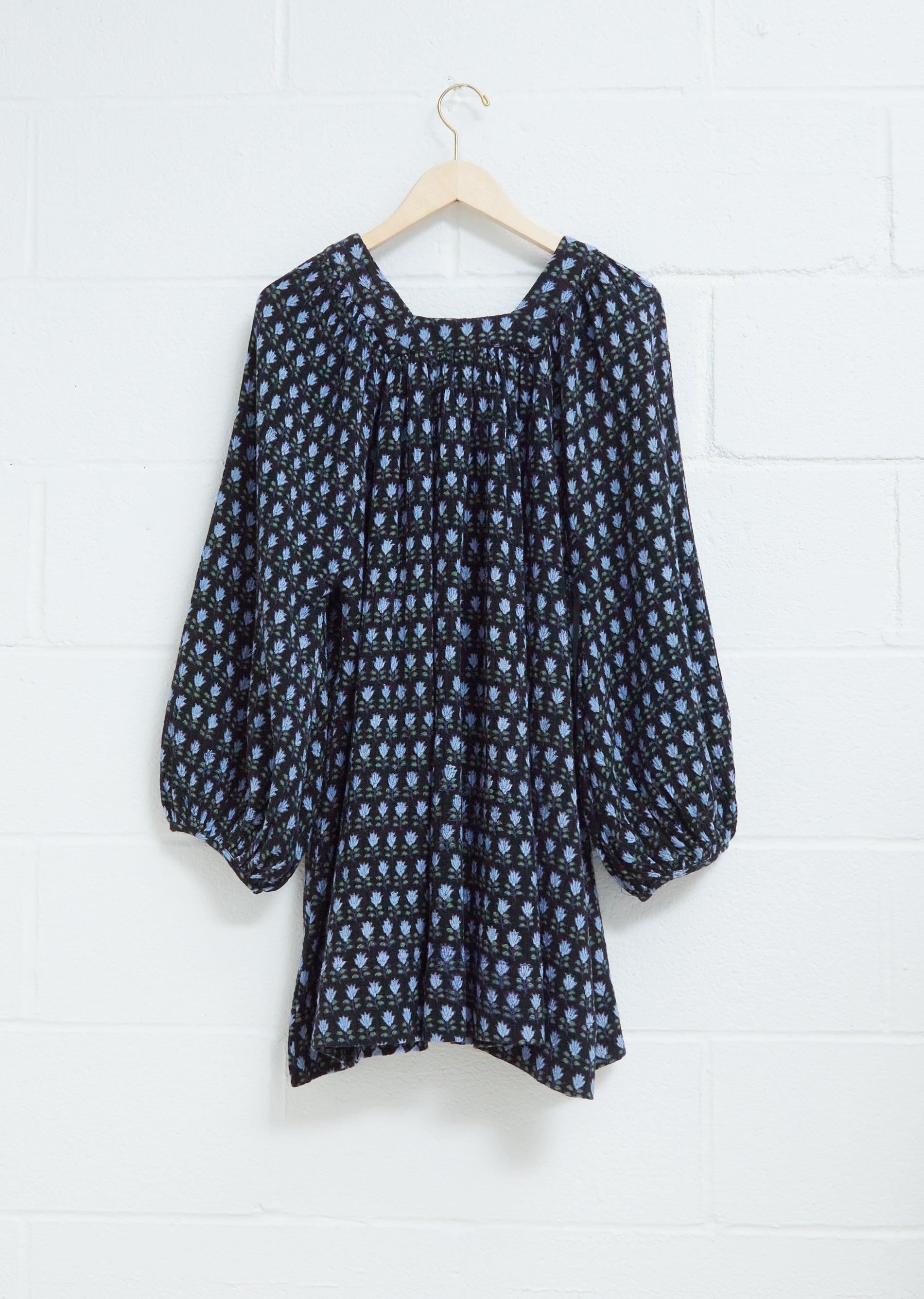 poet mini dress Poet | Mini Dress | Vanilla Floral - Boho Relaxed Fit Billow-Sleeved Gauze Cotton