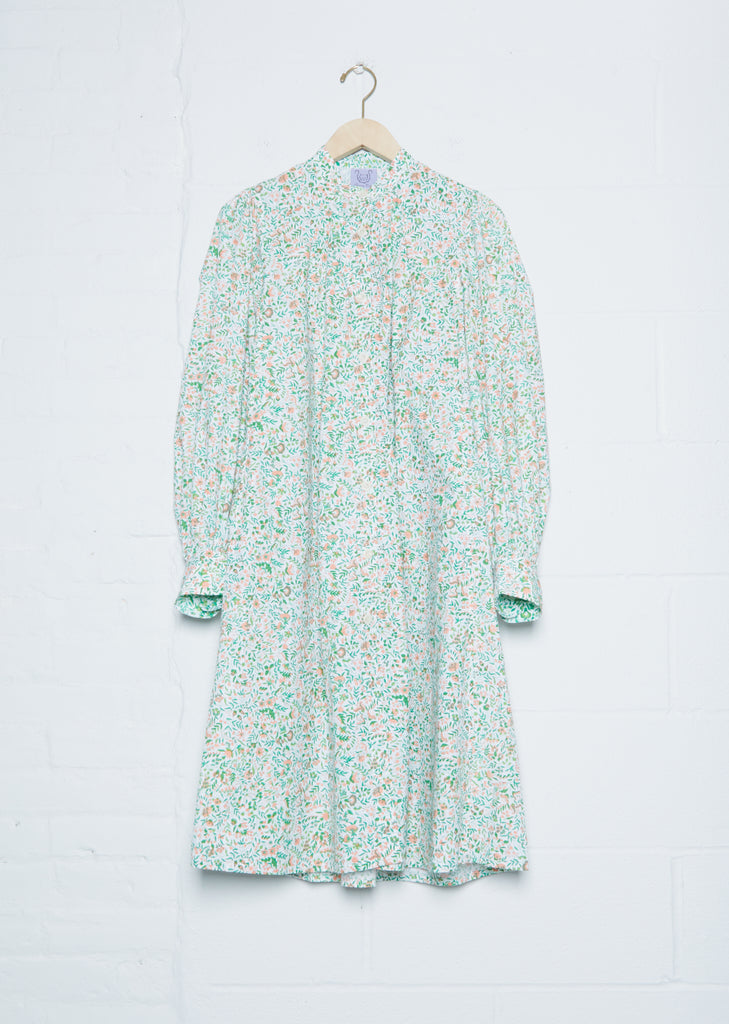 Yseult Dress — Green/Peach
