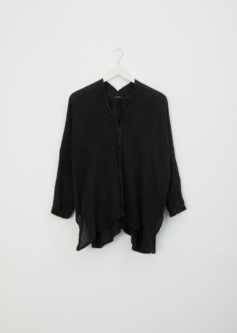 Linen Voile Blouse — Black