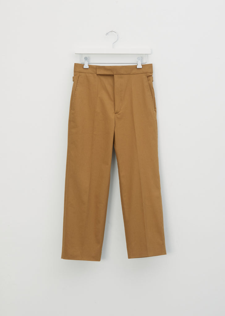 Stretch Cotton Twill Tapered Pants