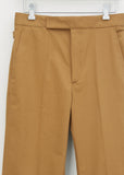 Stretch Cotton Twill Tapered Pants