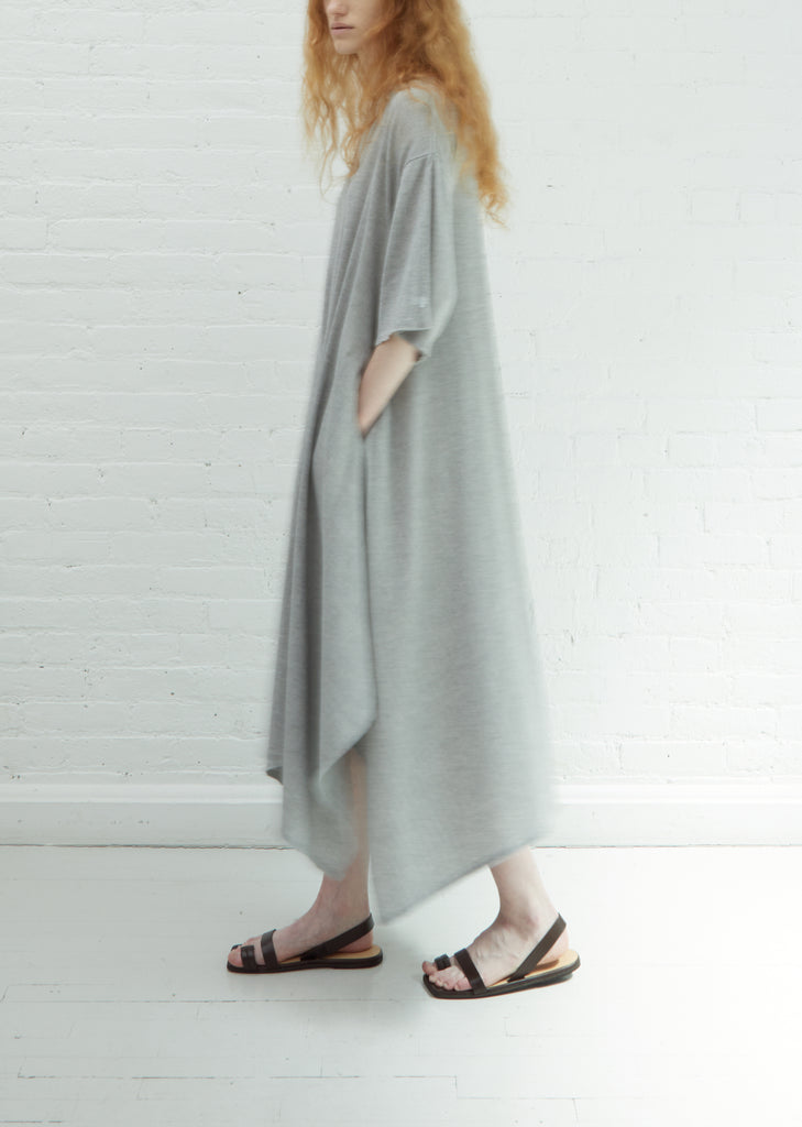 Biwa Cotton Dress — Mix Grey