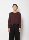 Caro Roll-Neck Cashmere Sweater — Bordeaux/Dark Taupe