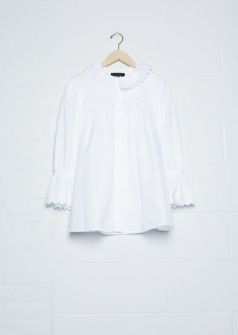 Long Sleeve Blouse With Frill Trim