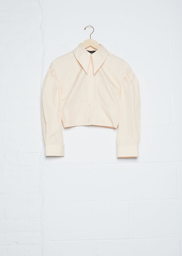 Cropped Sculpted Shirt — Nude