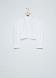 Cropped Sculpted Shirt — White