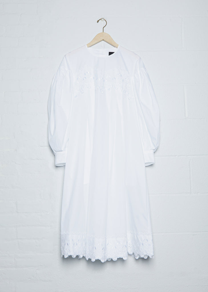 Puff Sleeve Dress — White