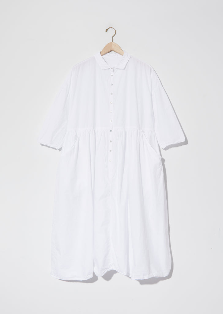 Wide & Long Dress — White