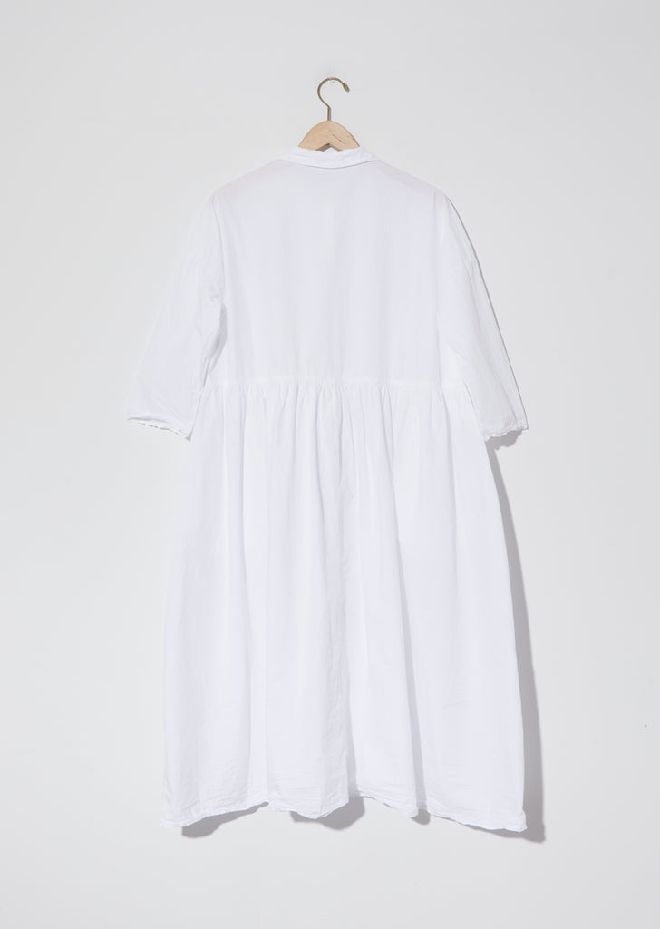Wide & Long Dress — White