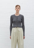 Contoy Cropped Cardigan — Anthracite