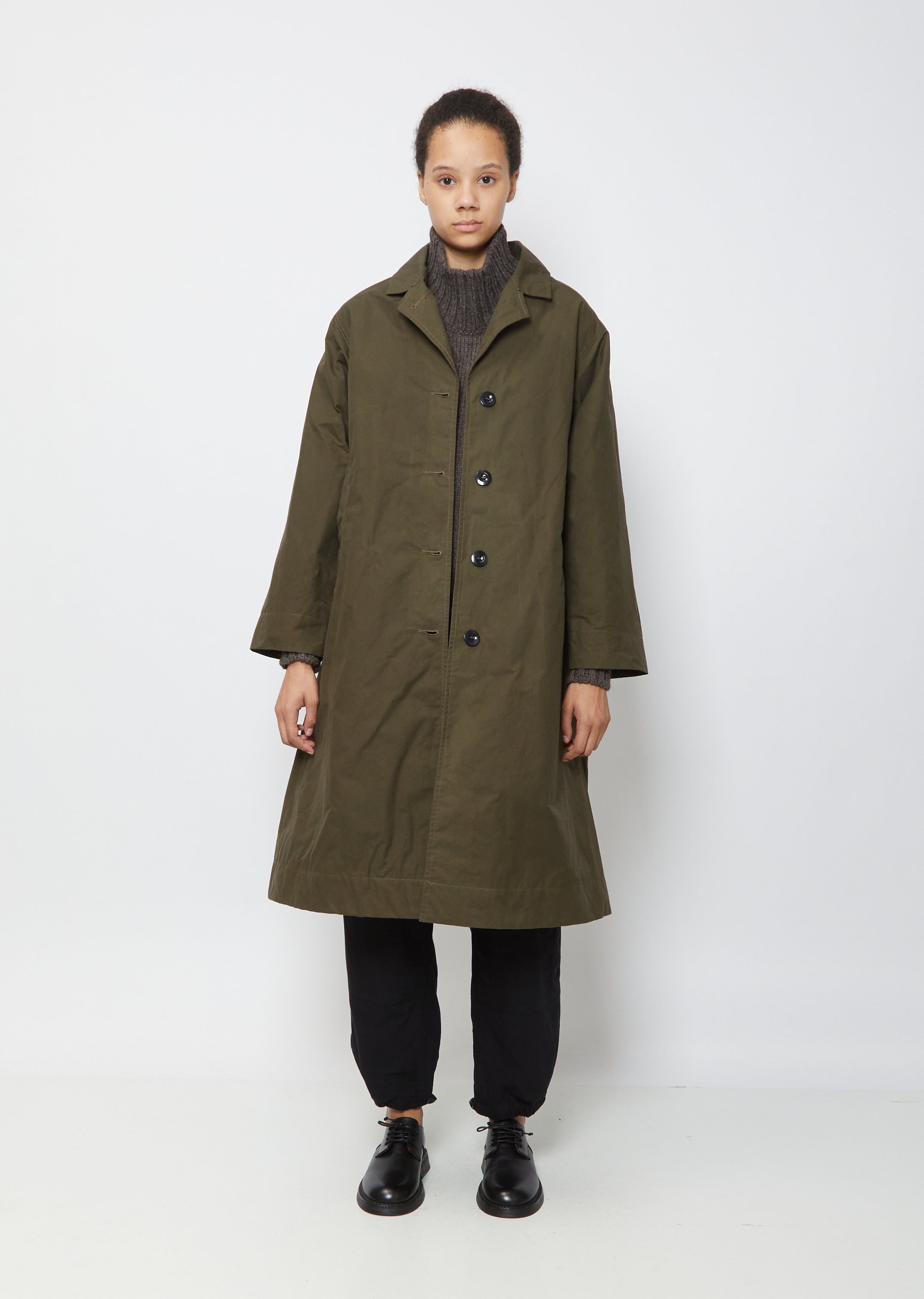 Military Mac Jacket— Dark Khaki – La Garçonne - Main Image
