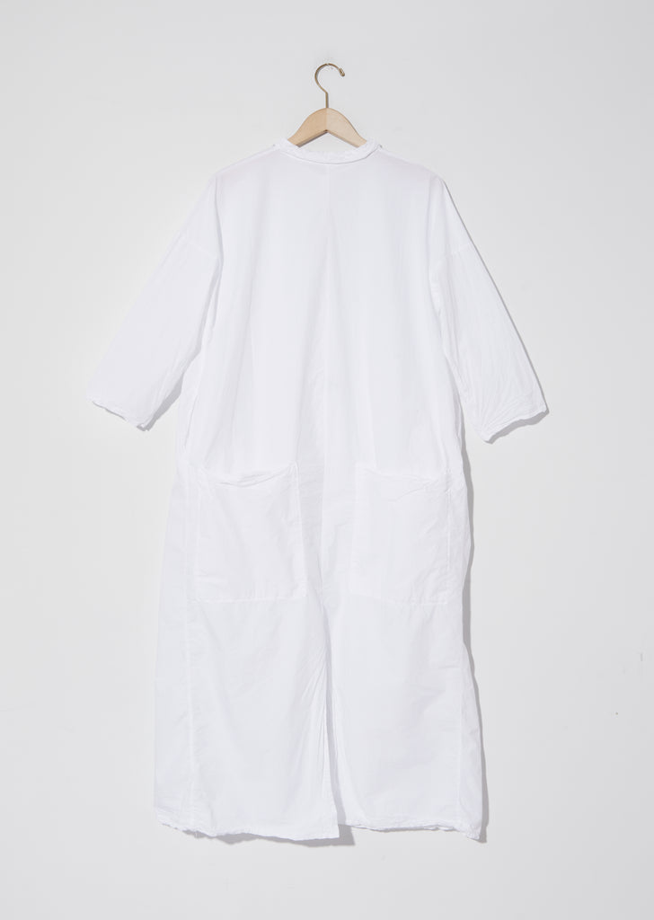 Long Collar Dress — White