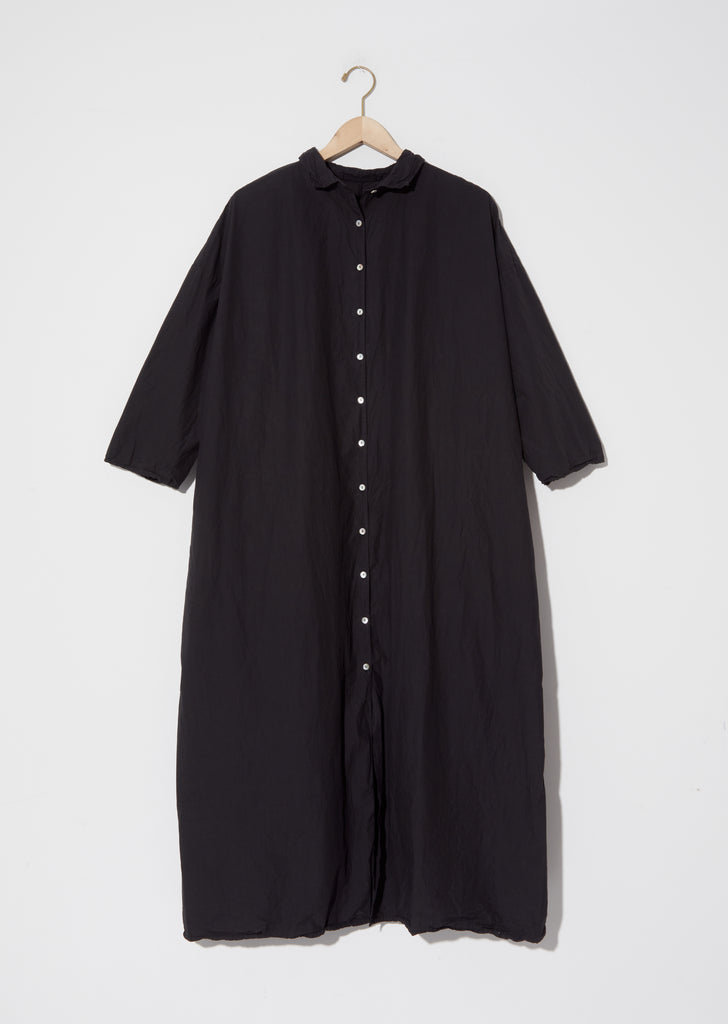 Long Collar Dress — Black